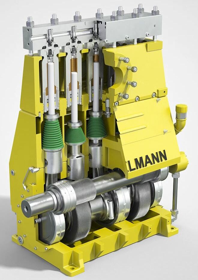 Design features on a Hammelmann plunger pump