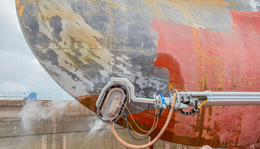 Thoroughly clean and remove paint from ship's roundings